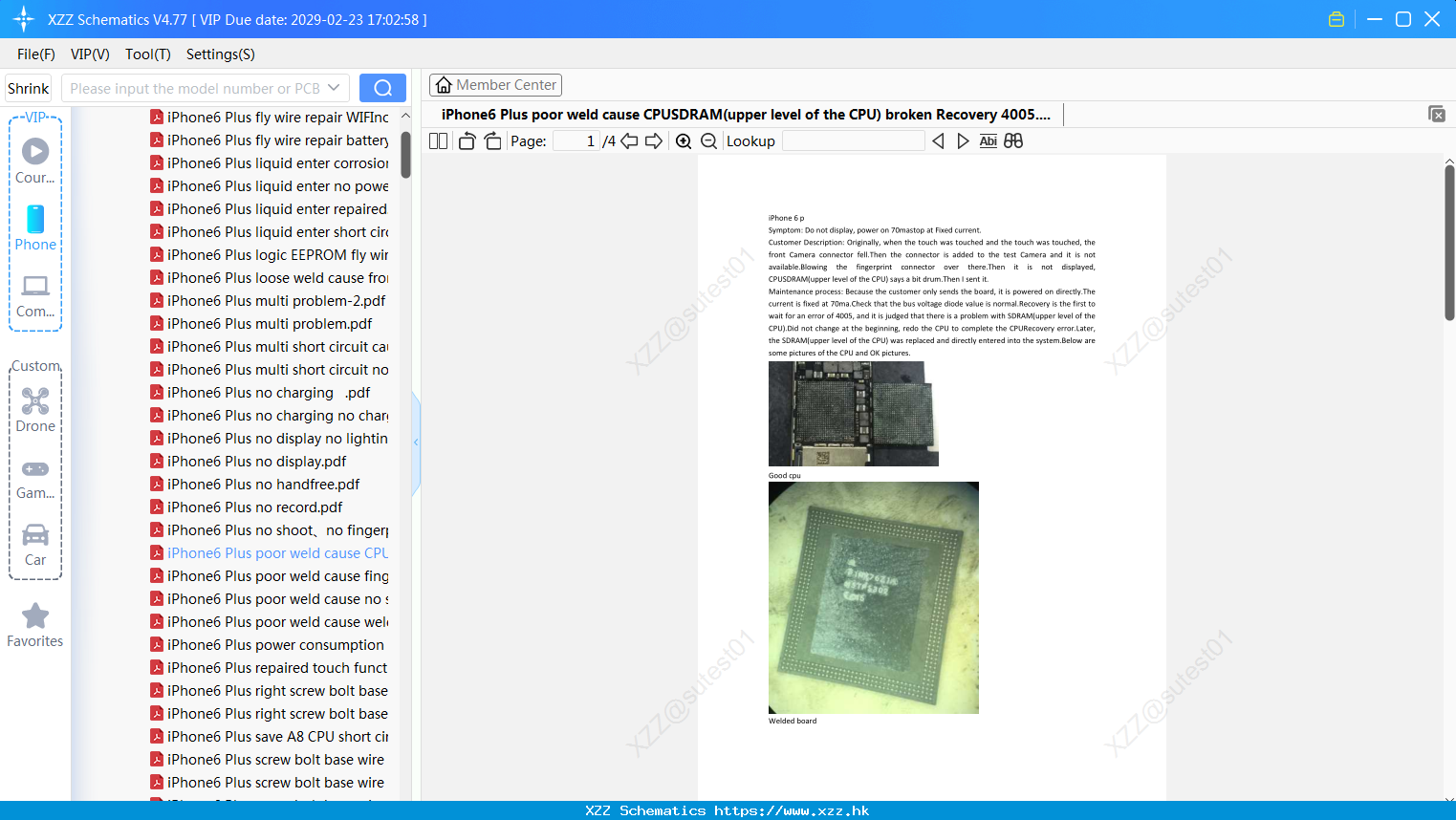 IPhone6 Plus Poor Weld Cause CPUSDRAM(upper Level Of The CPU) Broken Recovery 4005